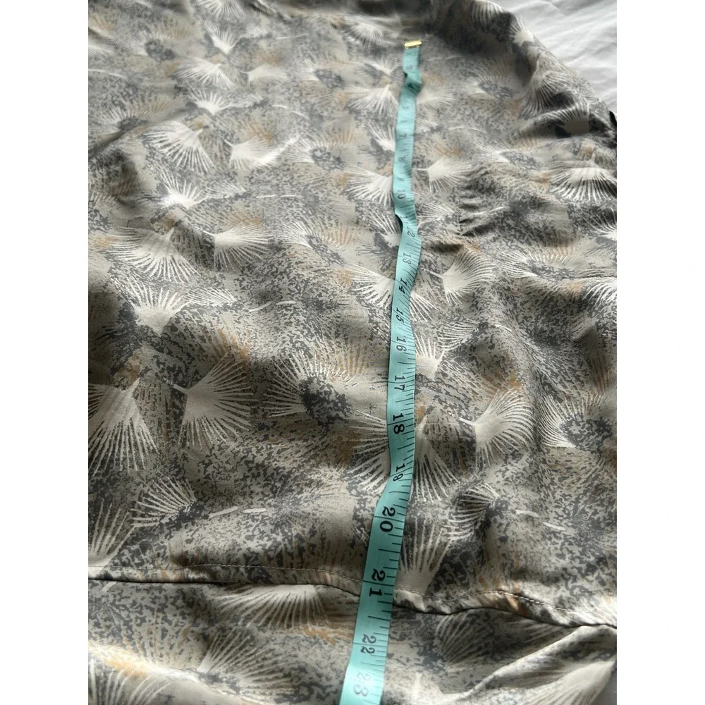 Vintage Firethorn 100% Silk Button-Up Shirt – Abstract Desert Palm Print (XL) - Picture 4 of 9